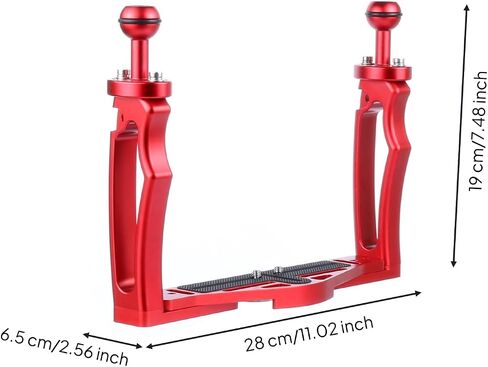 Underwater Filming Bracket Aluminum Alloy Underwater Camera Tray Dive Ready for Diving, Red, Handheld in Kuwait