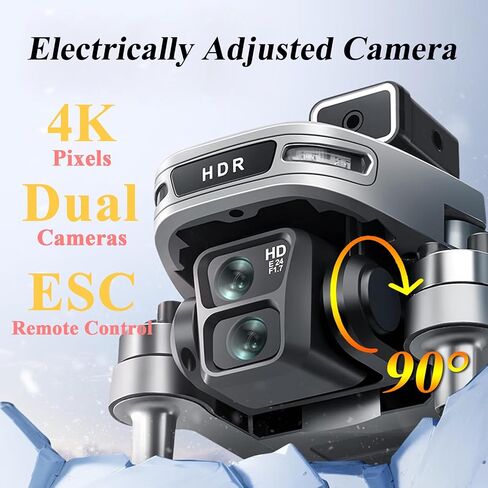 Foldable GPS Drone 4K Camera with 4.5" Screen Remote for Adults Beginners | Under 249g Brushless Quadcopter with 64GB Card, Auto Return, Follow Me, Obstacle Avoidance, Waypoint Fly, 50 Mins Flight Time in Kuwait