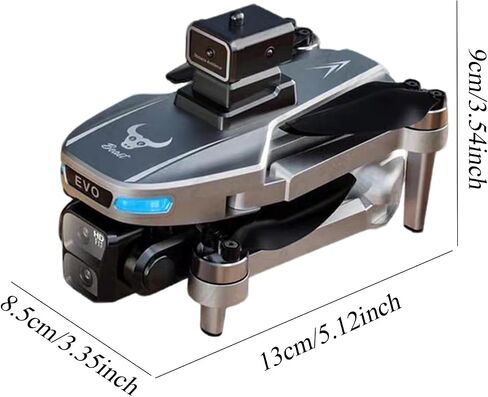 Foldable GPS Drone 4K Camera with 4.5" Screen Remote for Adults Beginners | Under 249g Brushless Quadcopter with 64GB Card, Auto Return, Follow Me, Obstacle Avoidance, Waypoint Fly, 50 Mins Flight Time in Kuwait