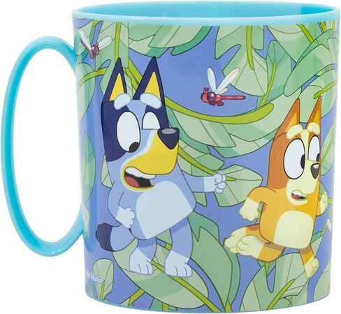 Stor Bluey 350ml Microwave Reusable Plastic Kids Cup | Official Bluey and Bingo Design Microwave Safe Plastic Mug - Great for Breakfast and Snack in Saudi Arabia