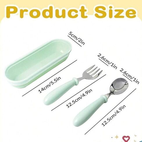 Personalized Stainless Steel Kids Utensils Set with Case, Custom Reusable Fork and Spoon Silverware Set with Name for Kid Cutlery Sets for Lunch Travel & Outdoors in Kuwait