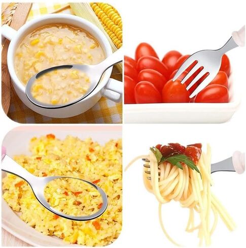 Personalized Stainless Steel Kids Utensils Set with Case, Custom Reusable Fork and Spoon Silverware Set with Name for Kid Cutlery Sets for Lunch Travel & Outdoors in Kuwait