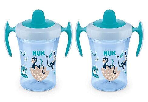 NUK Evolution Soft Spout Learner Cup (Blue Monkey, 2 Pack) in Kuwait