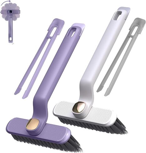 2PCS Multi-Function Rotating Crevice Cleaning Brush, 360 Degree Rotating Crevice Cleaning Brush Household, No Dead Corners Hard Bristle Crevice Gap Brush Tool for Door Window Track Kitchen in Saudi Arabia