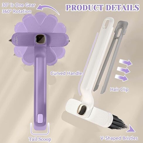 2PCS Multi-Function Rotating Crevice Cleaning Brush, 360 Degree Rotating Crevice Cleaning Brush Household, No Dead Corners Hard Bristle Crevice Gap Brush Tool for Door Window Track Kitchen in Saudi Arabia