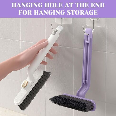 2PCS Multi-Function Rotating Crevice Cleaning Brush, 360 Degree Rotating Crevice Cleaning Brush Household, No Dead Corners Hard Bristle Crevice Gap Brush Tool for Door Window Track Kitchen in Saudi Arabia