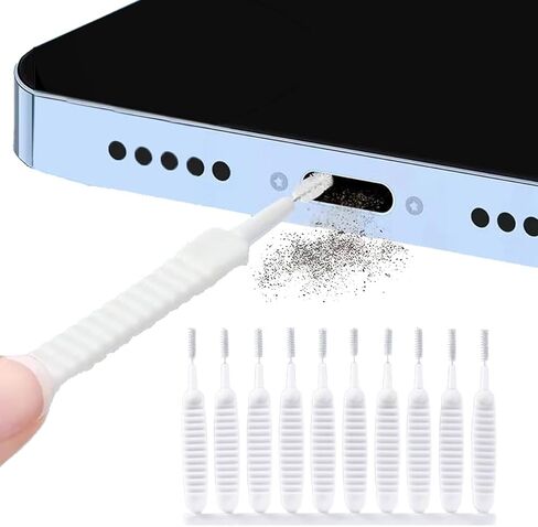 10 Pieces Phone Charging Port Cleaning Brushes,Anti-Clogging Mini Brush Cleaner for Phone Speaker and Receiver,Earbuds,Tablet Camera in Kuwait