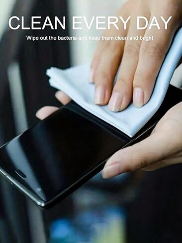 1pc Random Color Microfiber Cleaning Cloth for Silver Jewelry, Eyeglasses, Mobile Phones, Tablets, Laptop and Computer Screens, Soft Reusable Dust and Smudge Wiping Cloth in Kuwait