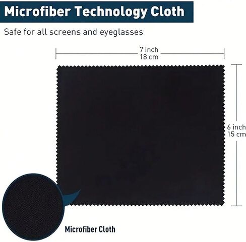 1pc Random Color Microfiber Cleaning Cloth for Silver Jewelry, Eyeglasses, Mobile Phones, Tablets, Laptop and Computer Screens, Soft Reusable Dust and Smudge Wiping Cloth in Kuwait