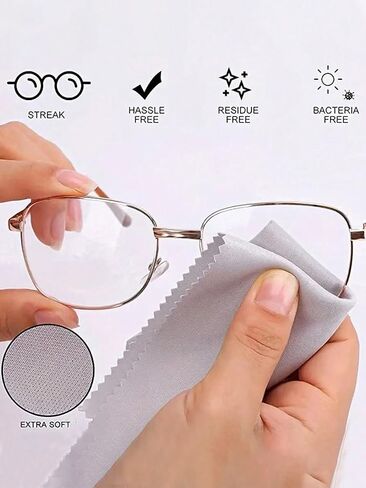 1pc Random Color Microfiber Cleaning Cloth for Silver Jewelry, Eyeglasses, Mobile Phones, Tablets, Laptop and Computer Screens, Soft Reusable Dust and Smudge Wiping Cloth in Kuwait