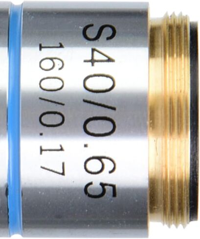 40X Achromatic Objective Lens Microscope Objective Achromatic Objectives 160mm 185 Conjugate Distance 0.17mm Cover Glass RMS Thread Aluminum Alloy Shell in Kuwait