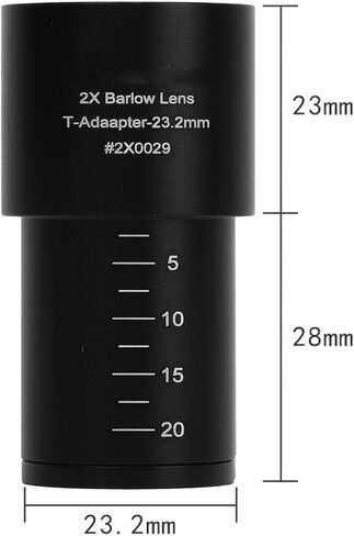 2X HD Optical Lens Microscope Eyepiece for Clear Imaging, 23.2mm Aluminum Alloy Universal Lightweight Body for Biological Microscope in Kuwait