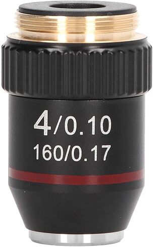 4X High Magnification Lens Achromatic Microscope Objective 4X Magnifying Lens Microscope with RMS 20.2mm Interface for Biological Microscopes Study Research Work in Kuwait