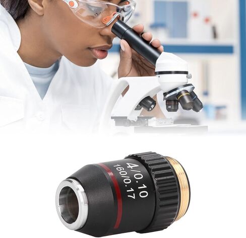4X High Magnification Lens Achromatic Microscope Objective 4X Magnifying Lens Microscope with RMS 20.2mm Interface for Biological Microscopes Study Research Work in Kuwait