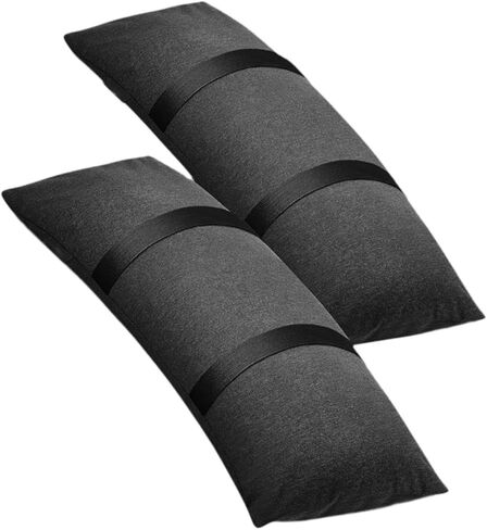 2 Pieces Outdoor Fillable Sand Bags Arched Weight Bags for Patio Furniture Canvas Material Weatherproof Accessories Suitable for Yard Lawn Garden in Kuwait