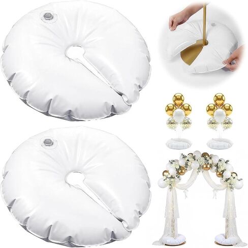 2Pcs Umbrella Base Weight Bag Sand Bag Garden Windproof Flag Base Stand Weight White in Kuwait