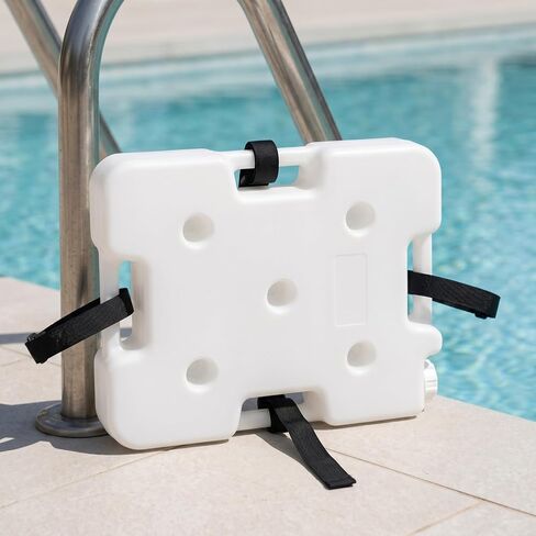 HOMSFOU Heavy Duty Pool Ladder Weights Stable Pool Sand Bags with Adjustable Straps 4pcs Plastic Ladder Weights and Easy Installation in Saudi Arabia