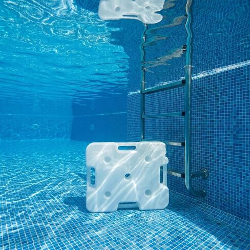 HOMSFOU Heavy Duty Pool Ladder Weights Stable Pool Sand Bags with Adjustable Straps 4pcs Plastic Ladder Weights and Easy Installation in Saudi Arabia