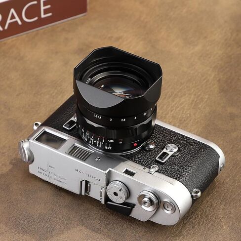 Haoge Bayonet Metal Square Lens Hood for Voigtlander NOKTON 35mm F1.2 II/III,40mm F1.2,50mm F1.2 Aspherical Lens for VM Mount Accessories LH-VM35-NB Black,with Cap in Kuwait
