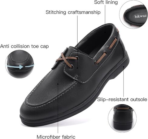 Women's Boat Shoes - Comfortable Faux Leather Loafers, Business Casual Slip On Walking Flats, Professional Office Work Shoes for Women in Kuwait
