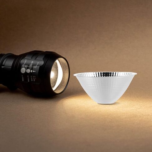 LED Light Reflector Cup Replacement for Spotlight Flashlight, Aluminum Reflector Cup Accessory with Excellent Heat Dissipation and Corrosion Resistance, Silver Lampshade for Indoor in Kuwait