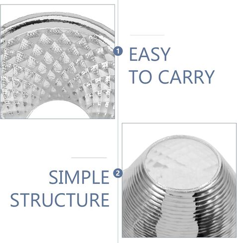 SEWACC 2pcs Silver Aluminum Flashlight Reflector Accessory with Lightweight Multifunctional Design, Compatible with LED Beads Chip Lamp Bulb for Indoor and Outdoor Adventures in Kuwait