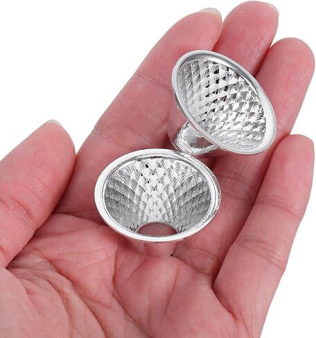 SEWACC 2pcs Silver Aluminum Flashlight Reflector Accessory with Lightweight Multifunctional Design, Compatible with LED Beads Chip Lamp Bulb for Indoor and Outdoor Adventures in Kuwait
