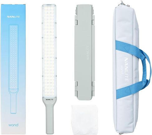 NANLITE Wand 30W RGB LED Handheld Stick Video Light,2700K to 7500K Bi-Color,APP Control Fill Light for Video Recording,Live Streaming in Kuwait