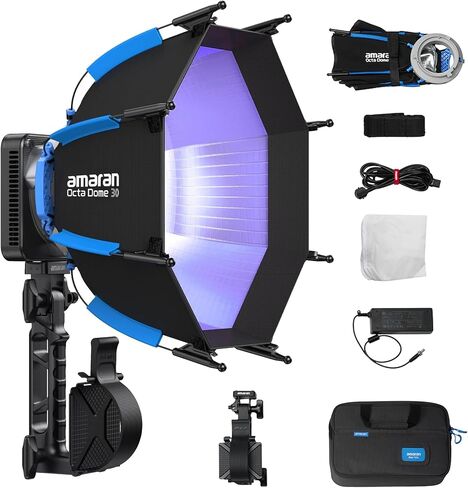 Aputure Amaran Ray 120C Led Portable Video Light,CCT 1,800K-20,000K Photography Light with Softbox Portable Bag (120w) in Kuwait