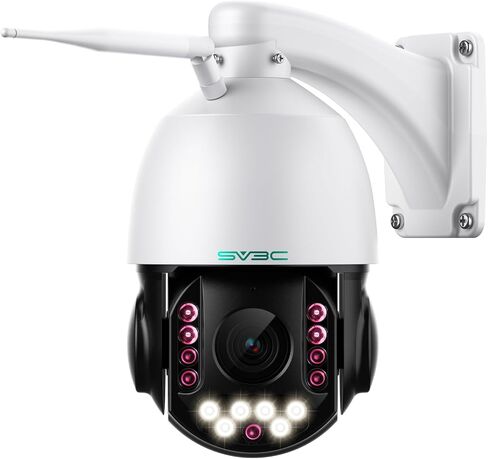 SV3C 4K 36X Zoom PTZ Camera Outdoor, 8MP Dual Band WiFi Security IP Camera | 360° Auto Tracking, Humanoid Vehicle Detection, Floodlight Color Night Vision, Two-Way Audio, RTSP, 24/7 All Day Recording in Kuwait