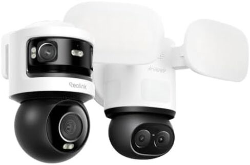 REOLINK OMVI 3i WiFi with TrackFlex Floodlight WiFi, Triple-Lens Outdoor Security Camera, 10MP 180° Panoramic + 8MP 4K Pan-Tilt, SyncTrack, Auto Tracking in Kuwait