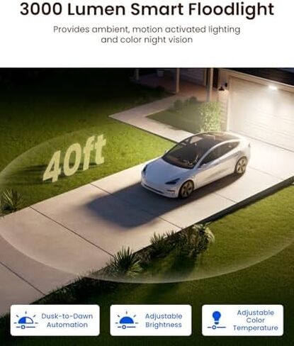 REOLINK OMVI 3i WiFi with TrackFlex Floodlight WiFi, Triple-Lens Outdoor Security Camera, 10MP 180° Panoramic + 8MP 4K Pan-Tilt, SyncTrack, Auto Tracking in Kuwait