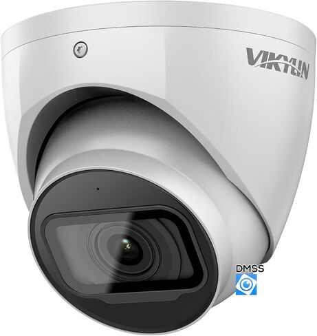 VIKYLIN 4MP PoE IP Camera,DMSS/SmartPss Lite,Starlight 0.006Lux@F1.6 Dome/Turret Security Camera with IVS,2.8mm Lens 164ft IR Night Vision, Built-in Mic, AI Human Vehicle Detection, IP67 in Kuwait