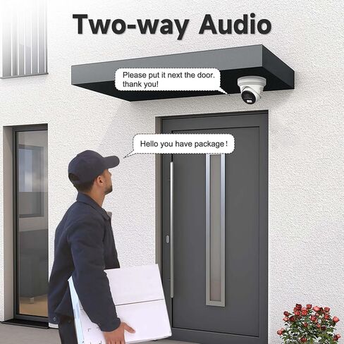 Anpviz 5MP PoE IP Active Deterrence Camera, Wired Security Camera Outdoor | 2-Way Audio, Human Vehicle Detection, Smart Color Night Vision, IP67, 5MP@20fps, 2.8mm Lens Wide Angle, WDR, IPC-D3653WD-SA in Kuwait