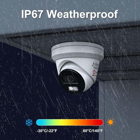 Anpviz 5MP PoE IP Active Deterrence Camera, Wired Security Camera Outdoor | 2-Way Audio, Human Vehicle Detection, Smart Color Night Vision, IP67, 5MP@20fps, 2.8mm Lens Wide Angle, WDR, IPC-D3653WD-SA in Kuwait