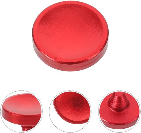 Camera Soft Shutter Release Button 5pcs Red for DSLR Film Cameras | Aluminum Alloy, 0.95x0.95x0.55cm, Screw-on Fit, Concave Shape, Responsive Control in Kuwait