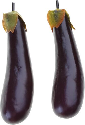 2pcs Simulation Eggplants Versatile Foam Eggplants Artificial Simulation Aubergines Vegetable Photography Props in Kuwait