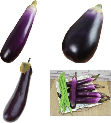 2pcs Simulation Eggplants Versatile Foam Eggplants Artificial Simulation Aubergines Vegetable Photography Props in Kuwait