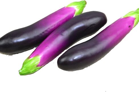 2pcs Simulation Eggplants Versatile Foam Eggplants Artificial Simulation Aubergines Vegetable Photography Props in Kuwait