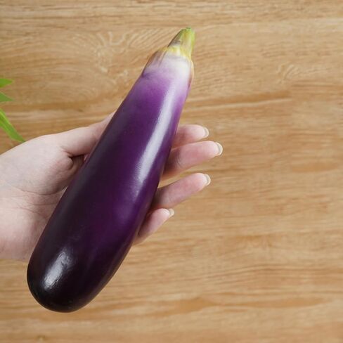 2pcs Simulation Eggplants Versatile Foam Eggplants Artificial Simulation Aubergines Vegetable Photography Props in Kuwait