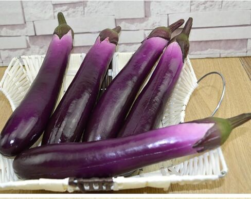 2pcs Simulation Eggplants Versatile Foam Eggplants Artificial Simulation Aubergines Vegetable Photography Props in Kuwait