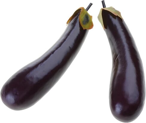 2pcs Simulation Eggplants Versatile Foam Eggplants Artificial Simulation Aubergines Vegetable Photography Props in Kuwait