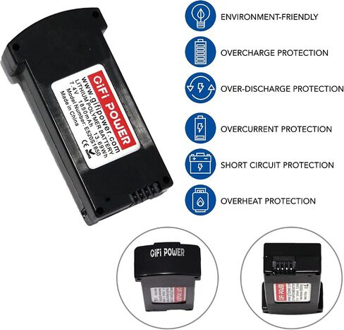 MaximalPower Replacement Drone Battery 7.4V 1850mAh for Eachine E520 E520S Drone RC Quadcopter (2 Pack) in Saudi Arabia