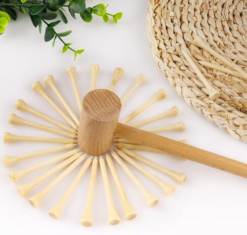 Wooden Mallet Hammering & Pounding Toys Set Simulation Wooden Mallet Toddler Fake Hammer Portable Toy Hammer for Kids in Kuwait