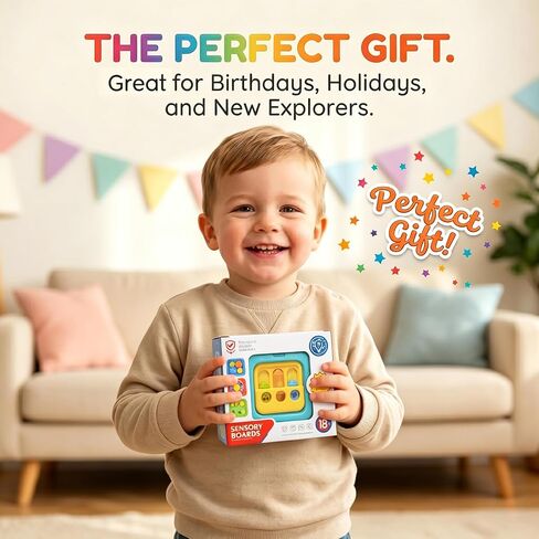 SOCBTNSO Montessori Busy Board Travel Toy for Toddlers | 3-in-1 Compact Activity Cube with 6 Sides, Airplane Car activities, Baby Travel Essential Gifts for 1-3 Years in Kuwait