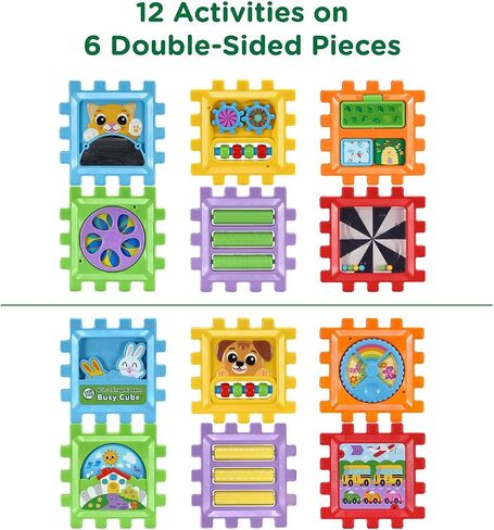 LeapFrog 6-in1 Snap and Learn Busy Cube Motor Skills Baby Toy in Kuwait