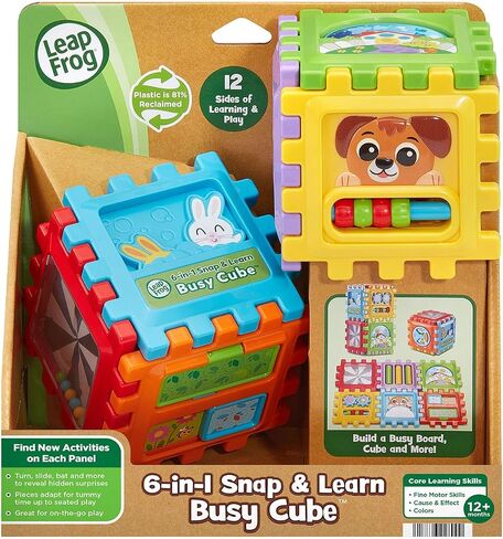 LeapFrog 6-in1 Snap and Learn Busy Cube Motor Skills Baby Toy in Kuwait