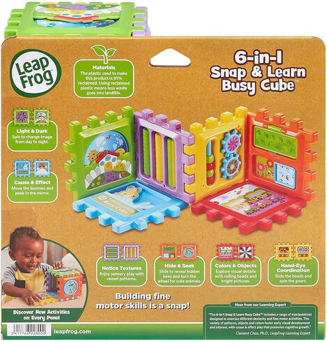 LeapFrog 6-in1 Snap and Learn Busy Cube Motor Skills Baby Toy in Kuwait