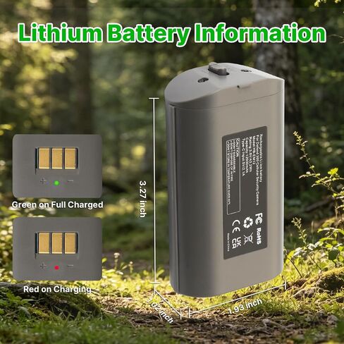 12000mAh Upgrade Rechargeable Battery Replacement for Defend 360 Camera | Cellular Security Camera Lithium Batteries with USB-C Fast Charging, LED Power Meter, Support Solar Panel Charging (2-Pack) in Kuwait