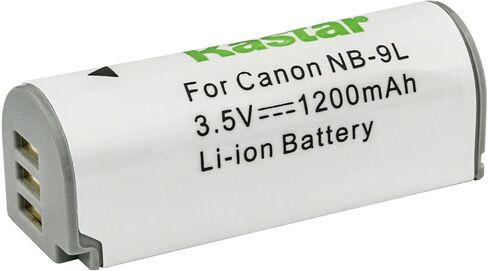 Kastar 1-Pack NB-9L Battery 3.5V 1200mAh Replacement for Canon NB-9L NB9L, NB-9LH NB9LH Battery, Canon CB-2LB, CB-2LBE Charger, Canon IXUS 1000 HS, IXY 50S Camera in Saudi Arabia